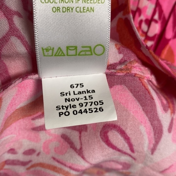 Lilly Pulitzer Sz XSm Sarasota Pintuck Tunic Dress Mango Salsa - Picture 11 of 11